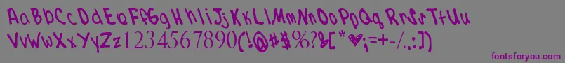 kdizzle Font – Purple Fonts on Gray Background