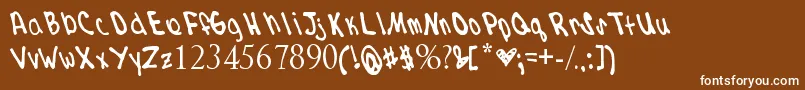 kdizzle Font – White Fonts on Brown Background