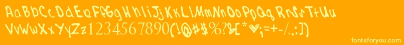 kdizzle Font – Yellow Fonts on Orange Background