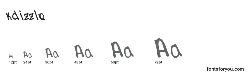 Kdizzle Font Sizes