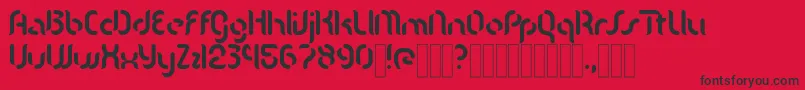 KDMgla Regular Font – Black Fonts on Red Background