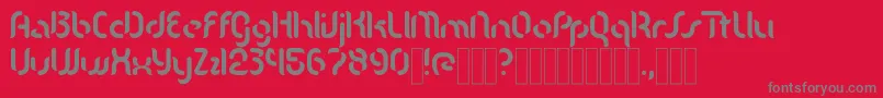 KDMgla Regular Font – Gray Fonts on Red Background