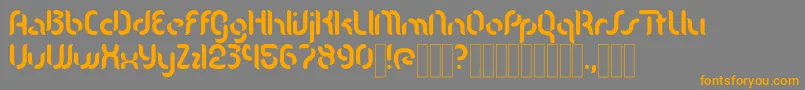 KDMgla Regular-Schriftart – Orangefarbene Schriften auf grauem Hintergrund