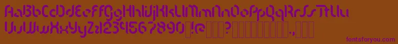 KDMgla Regular Font – Purple Fonts on Brown Background