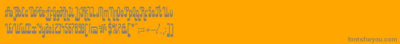 KDRapmyHip Hop Regular-Schriftart – Graue Schriften auf orangefarbenem Hintergrund
