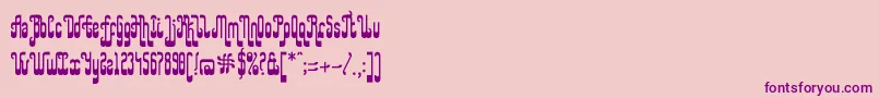 Fonte KDRapmyHip Hop Regular – fontes roxas em um fundo rosa