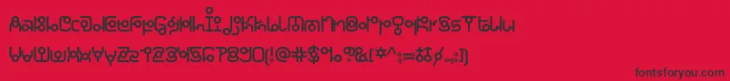 KDThaianaJones Regular Font – Black Fonts on Red Background