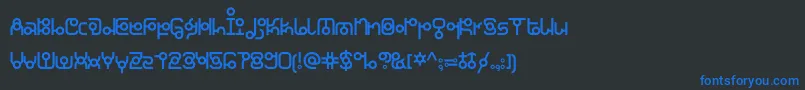 KDThaianaJones Regular Font – Blue Fonts on Black Background