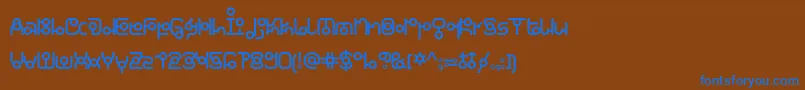 KDThaianaJones Regular Font – Blue Fonts on Brown Background