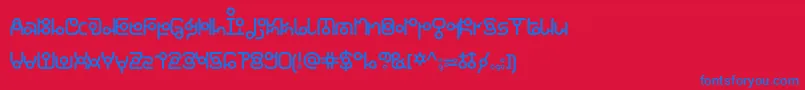 KDThaianaJones Regular Font – Blue Fonts on Red Background