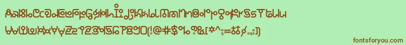 KDThaianaJones Regular Font – Brown Fonts on Green Background