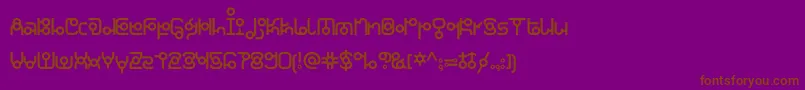 KDThaianaJones Regular Font – Brown Fonts on Purple Background