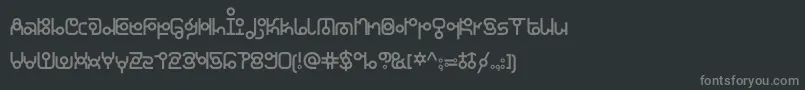 フォントKDThaianaJones Regular – 黒い背景に灰色の文字