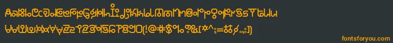 Шрифт KDThaianaJones Regular – оранжевые шрифты на чёрном фоне