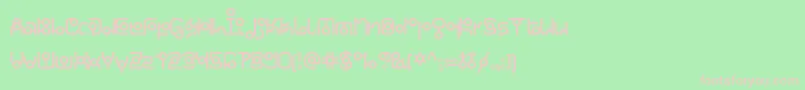 KDThaianaJones Regular Font – Pink Fonts on Green Background