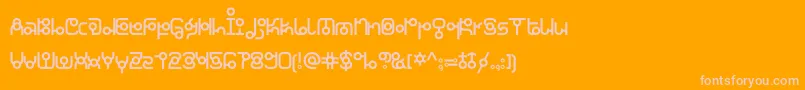 KDThaianaJones Regular Font – Pink Fonts on Orange Background