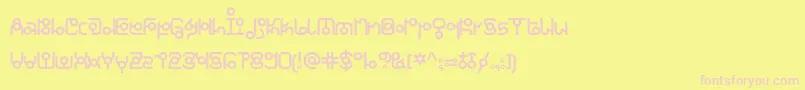 KDThaianaJones Regular Font – Pink Fonts on Yellow Background