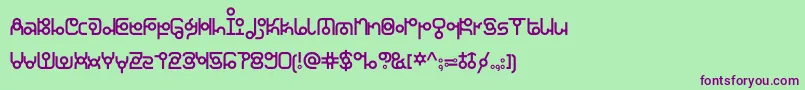 Fonte KDThaianaJones Regular – fontes roxas em um fundo verde