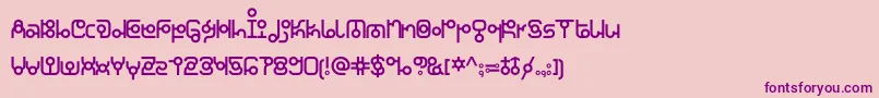 KDThaianaJones Regular Font – Purple Fonts on Pink Background
