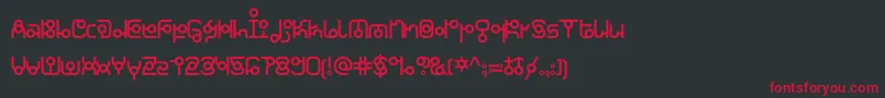 KDThaianaJones Regular Font – Red Fonts on Black Background