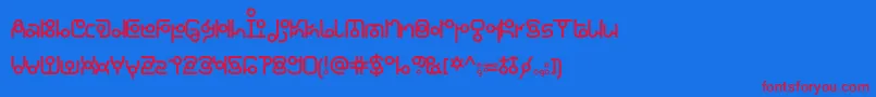 KDThaianaJones Regular Font – Red Fonts on Blue Background