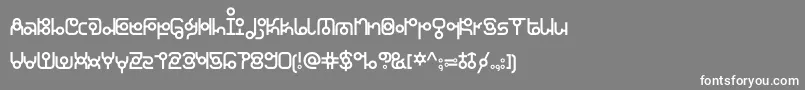 フォントKDThaianaJones Regular – 灰色の背景に白い文字