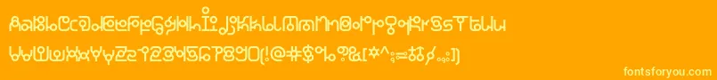 KDThaianaJones Regular Font – Yellow Fonts on Orange Background