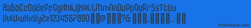 KDTramcar Regular Font – Black Fonts on Blue Background