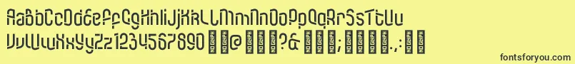 KDTramcar Regular Font – Black Fonts on Yellow Background