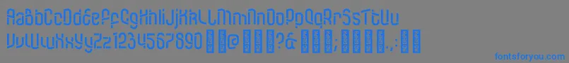 KDTramcar Regular Font – Blue Fonts on Gray Background