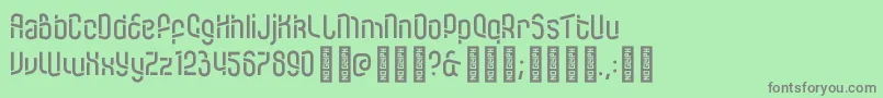 KDTramcar Regular Font – Gray Fonts on Green Background