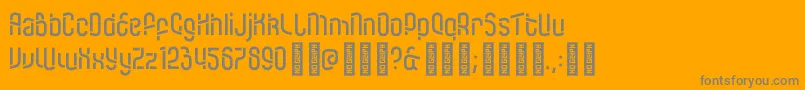 KDTramcar Regular Font – Gray Fonts on Orange Background