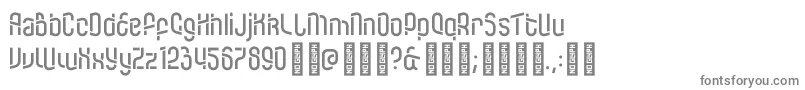 Шрифт KDTramcar Regular – серые шрифты на белом фоне