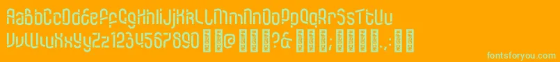 KDTramcar Regular Font – Green Fonts on Orange Background