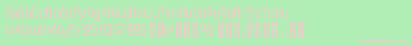 KDTramcar Regular Font – Pink Fonts on Green Background