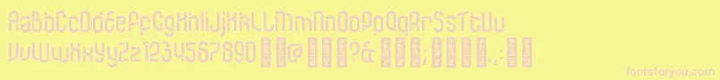 KDTramcar Regular Font – Pink Fonts on Yellow Background