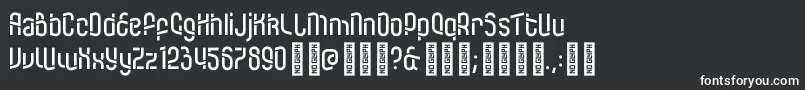Шрифт KDTramcar Regular – белые шрифты