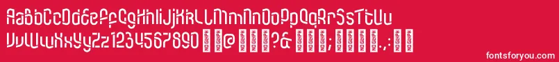 KDTramcar Regular Font – White Fonts on Red Background