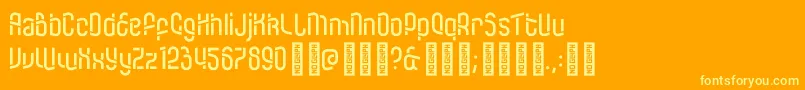 KDTramcar Regular Font – Yellow Fonts on Orange Background