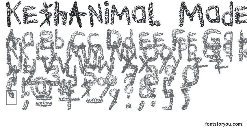 Fuente Ke$hAnimal   Made By MidnightRemedy - alfabeto, números, caracteres especiales