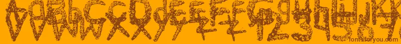 Ke$hAnimal   Made By MidnightRemedy Font – Brown Fonts on Orange Background