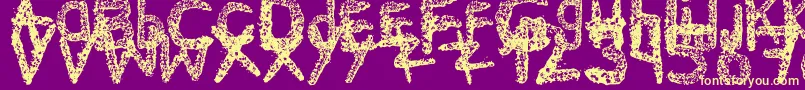 Ke$hAnimal   Made By MidnightRemedy Font – Yellow Fonts on Purple Background