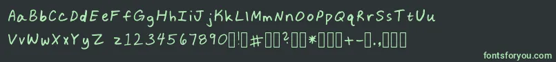 KeanasSharpieFont Regular-fontti – vihreät fontit mustalla taustalla