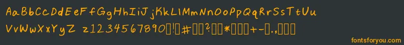 Czcionka KeanasSharpieFont Regular – pomarańczowe czcionki na czarnym tle