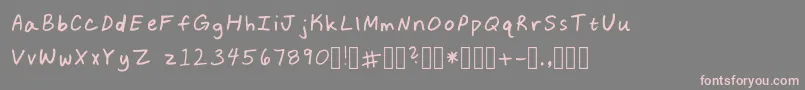 KeanasSharpieFont Regular Font – Pink Fonts on Gray Background