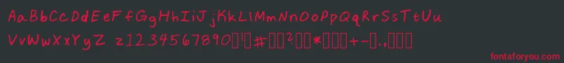 KeanasSharpieFont Regular Font – Red Fonts on Black Background