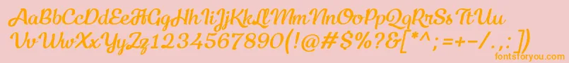 Kecap Personal Use Italic Font – Orange Fonts on Pink Background