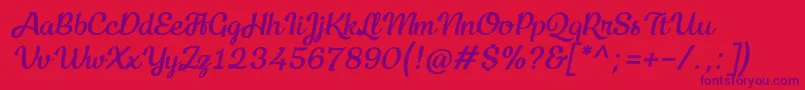 Kecap Personal Use Italic Font – Purple Fonts on Red Background