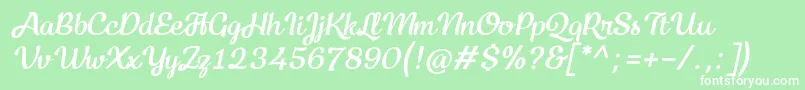 fuente Kecap Personal Use Italic – Fuentes Blancas Sobre Fondo Verde