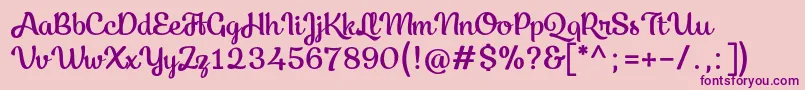 Kecap Personal Use Font – Purple Fonts on Pink Background
